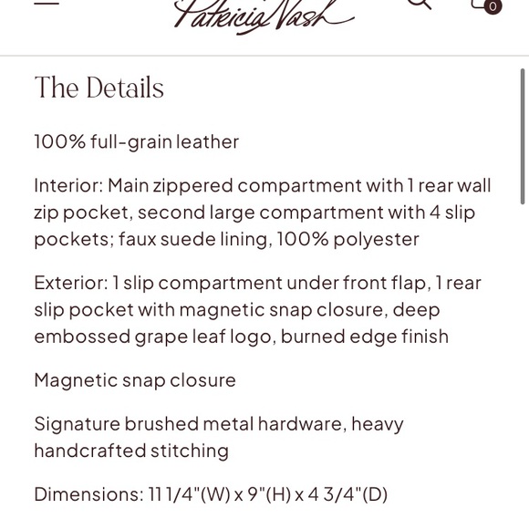 Patricia Nash Brown Leather Shoulder Bag - Picture 10 of 11